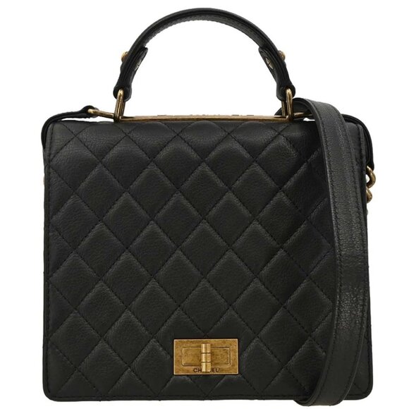 Chanel Black Goatskin Rita Flap Mademoiselle Lock 2way Handbag - Picture 1 of 10